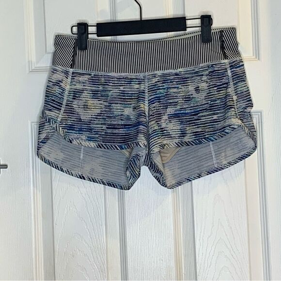 Lululemon Speed Short *4-way Stretch Blurry Belle Multi/Tink Stripe Size 6 - Picture 1 of 10
